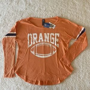 Recycled Karma Women's Large Syracuse Orange Football Fan Long Sleeved Tee Shirt